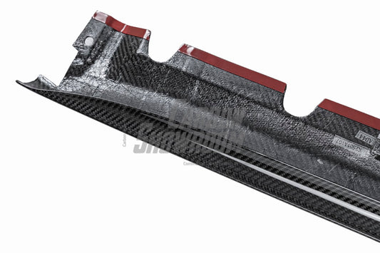 Porsche 718 Cayman / Boxster / GTS / GT4 / Spyder 2017-ON with Aftermarket Parts - Side Skirts Double-sided Pre-preg Carbon Fiber from Karbel Carbon