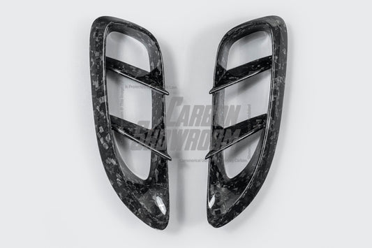 Porsche 718 Cayman / Boxster / GTS 2017-ON with Aftermarket Parts - Side Vents Pre-preg Carbon Fiber from Karbel Carbon