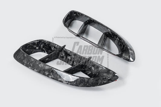 Porsche 718 Cayman / Boxster / GTS 2017-ON with Aftermarket Parts - Side Vents Pre-preg Carbon Fiber from Karbel Carbon