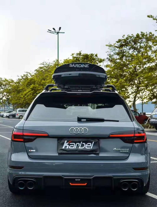 Audi A4 Allroad B9 / B9.5 2017 2018 2019 2020 2021 2022 2023 2024 with Aftermarket Parts - Rear Roof Spoiler Pre-preg Carbon Fiber from Karbel Carbon