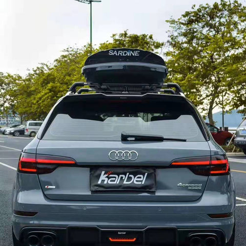 Audi A4 Allroad B9 / B9.5 2017-ON with Aftermarket Parts - Pre-preg Carbon Fiber Rear Roof Spoiler from Karbel Carbon