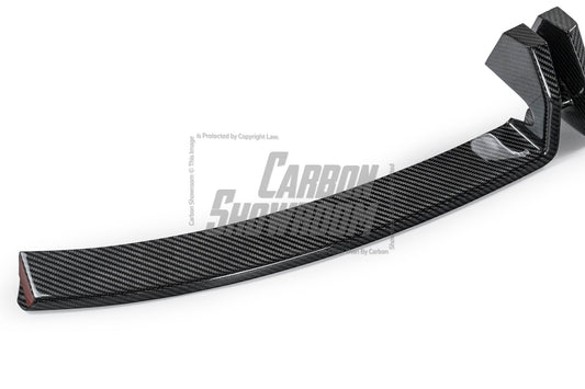 Tesla Model 3 Highland 2024-ON with Aftermarket Parts - Front Lip Dry Pre-preg Carbon Fiber/FRP from Karbel Carbon