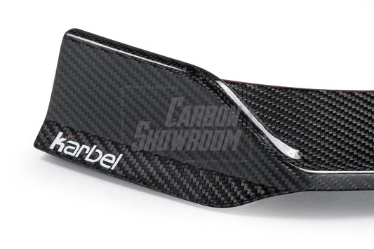 Tesla Model 3 Highland 2024-ON with Aftermarket Parts - Front Lip Dry Pre-preg Carbon Fiber/FRP from Karbel Carbon