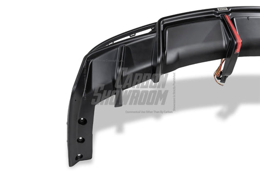 Tesla Model 3 Highland / Performance 2024-ON with Aftermarket Parts - With Light Style Rear Diffuser & Canards Dry Pre-preg Carbon Fiber/FRP from Karbel Carbon