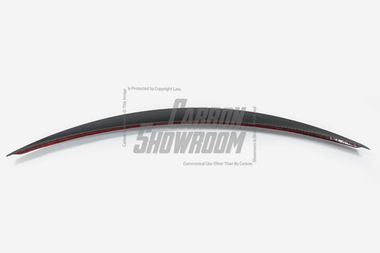 Tesla Model 3/P 2017-2023 with Aftermarket Parts - Rear Spoiler Pre-preg Carbon Fiber from Karbel Carbon