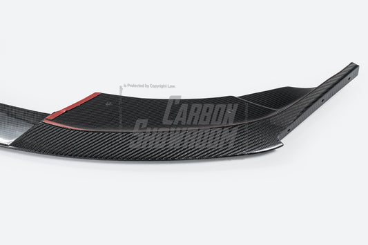 Tesla Model S 3rd Gen Late 2021-ON with Aftermarket Parts - Front Lip Dry Pre-preg Carbon Fiber from Karbel Carbon