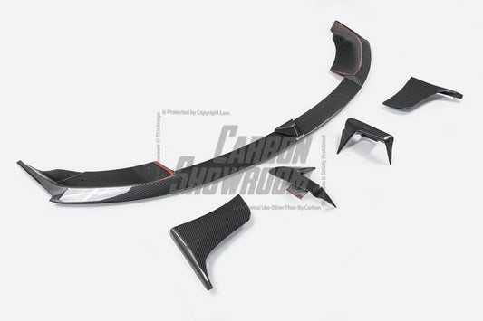 Tesla Model S 3rd Gen Late 2021-ON with Aftermarket Parts - Front Lip Dry Pre-preg Carbon Fiber from Karbel Carbon