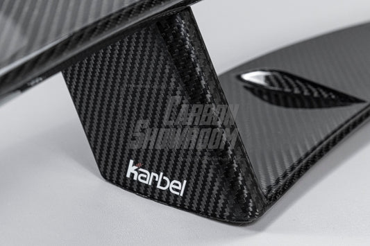 Tesla Model S 3rd Gen Late 2021-ON with Aftermarket Parts - Rear Wing Dry Pre-preg Carbon Fiber from Karbel Carbon