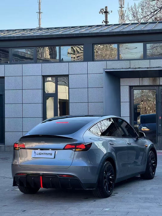 Tesla Model Y 2020-ON with Aftermarket Parts - Rear Diffuser Pre-preg Carbon Fiber from Karbel Carbon