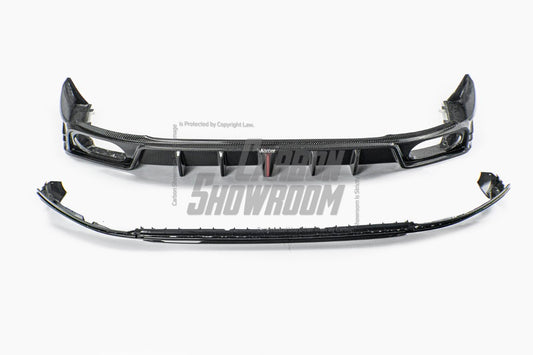 Volkswagen Arteon CC SE R-Line/SEL/SEL 4MOTION/SEL Premium 4MOTION/R-Line/R-Line 4MOTION (Both Fits Pre-facelift & Facelift) 2019 2020 2021 2022 2023 with Aftermarket Parts - with Light Rear Diffuser Dry Pre-preg Carbon Fiber from Karbel Carbon