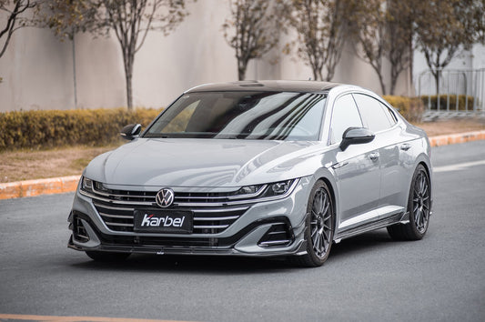 Volkswagen Arteon SE R-LINE & SEL Premium R-LINE 4MOTION 2021 2022 2023 with Aftermarket Parts - Front Canards Dry Pre-preg Carbon Fiber from Karbel Carbon