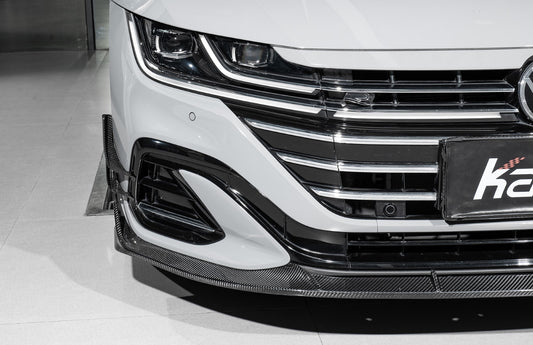 Volkswagen Arteon SE R-LINE & SEL Premium R-LINE 4MOTION 2021 2022 2023 with Aftermarket Parts - Front Lip Dry Pre-preg Carbon Fiber from Karbel Carbon