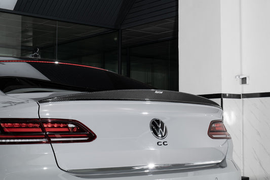 Volkswagen Arteon SE R-LINE & SEL Premium R-LINE 4MOTION 2019 2020 2021 2022 2023 with Aftermarket Parts - Rear Lip Spoiler Dry Pre-preg Carbon Fiber from Karbel Carbon