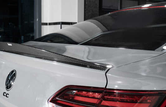 Volkswagen Arteon SE R-LINE & SEL Premium R-LINE 4MOTION 2019 2020 2021 2022 2023 with Aftermarket Parts - Rear Lip Spoiler Dry Pre-preg Carbon Fiber from Karbel Carbon