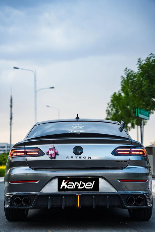 Volkswagen Arteon SE R-LINE & SEL Premium R-LINE 4MOTION 2019 2020 2021 2022 2023 with Aftermarket Parts - Rear Lip Spoiler Dry Pre-preg Carbon Fiber from Karbel Carbon