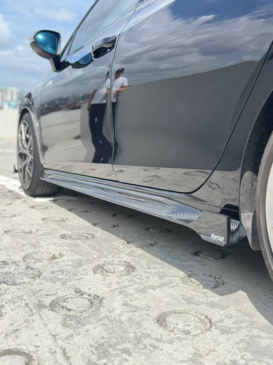 Volkswagen GTI MK8 2022-ON with Aftermarket Parts - Side Skirts Pre-preg Carbon Fiber from Karbel Carbon