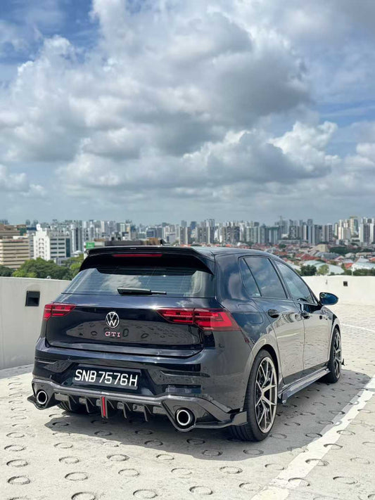 Volkswagen GTI MK8 2022-ON with Aftermarket Parts - Rear Diffuser Pre-preg Carbon Fiber from Karbel Carbon