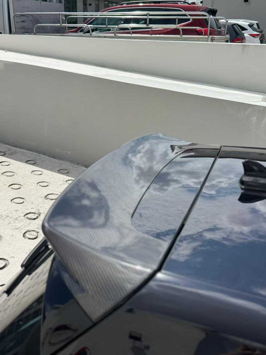Volkswagen GTI MK8 2022-ON with Aftermarket Parts - Rear Roof Spoiler Pre-preg Carbon Fiber from Karbel Carbon