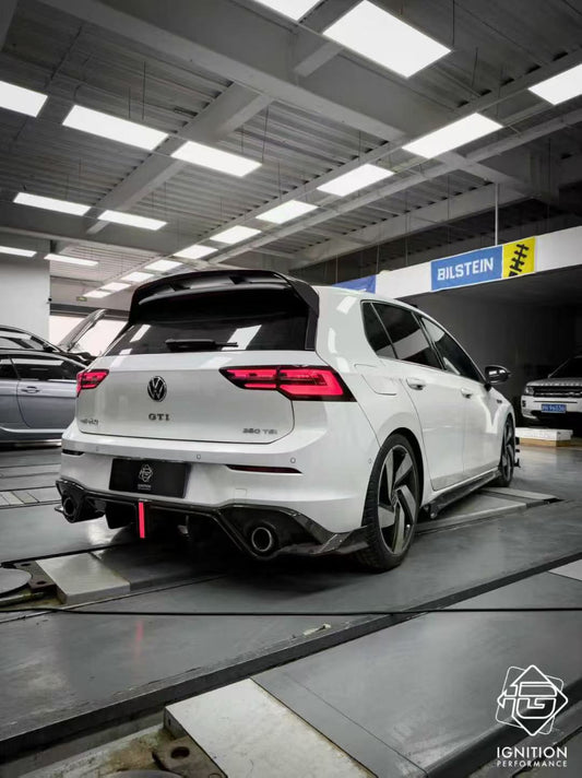 Volkswagen GTI MK8 2022-ON with Aftermarket Parts - Side Skirts Pre-preg Carbon Fiber from Karbel Carbon