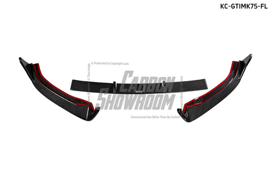 Volkswagen GTI MK7.5 2018 2019 2020 2021 with Aftermarket Parts - Front Lip Pre-preg Carbon Fiber from Karbel Carbon