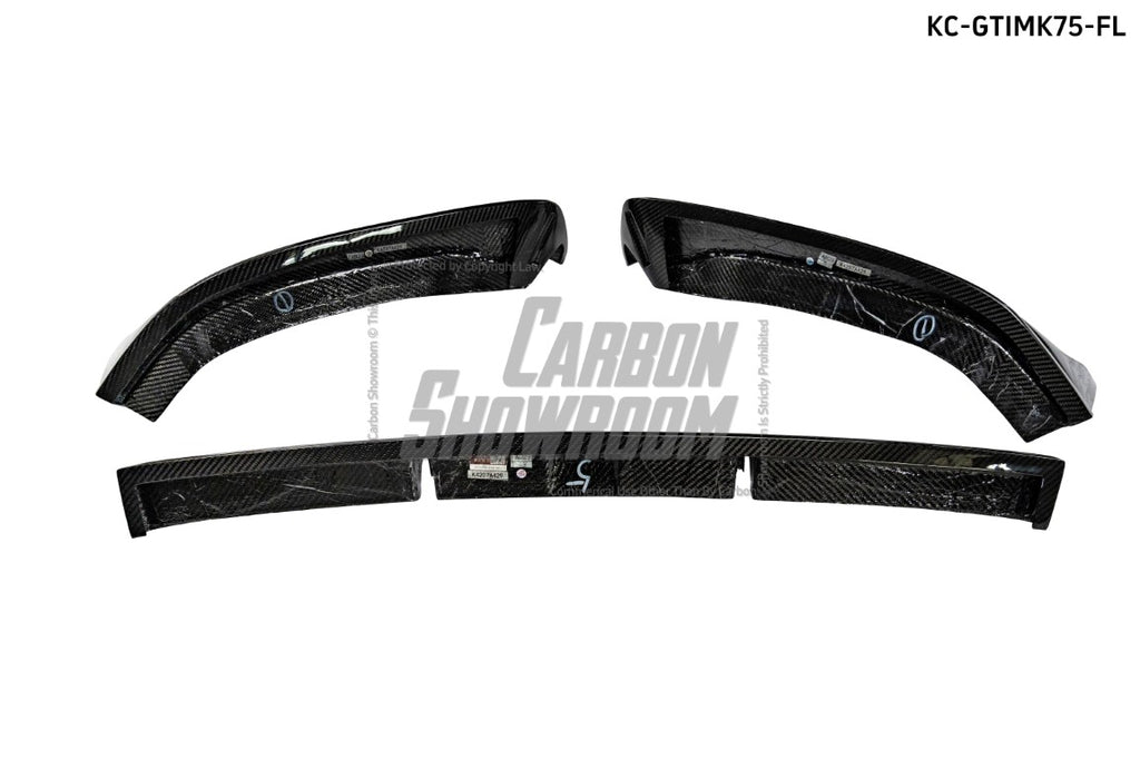 Volkswagen GTI MK7.5 2018 2019 2020 2021 with Aftermarket Parts - Front Lip Pre-preg Carbon Fiber from Karbel Carbon