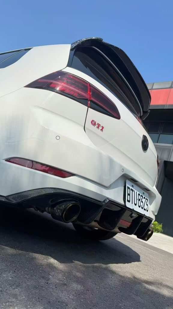 Volkswagen GTI MK7.5 2018 2019 2020 2021 with Aftermarket Parts - Rear Diffuser Pre-preg Carbon Fiber from Karbel Carbon