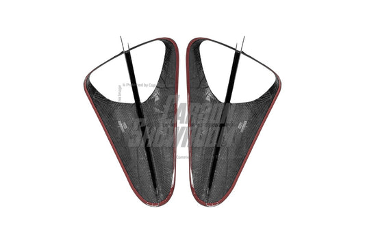 Lotus Emira 3.6 V6 2.0 Four-cylinder 2022-ON with Aftermarket Parts - Pre-preg Carbon Fiber Rear Bumper Vent Trim from Karbel Carbon