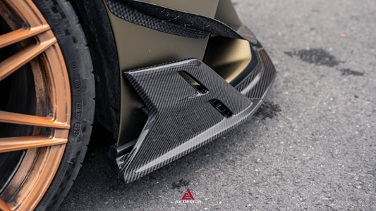 Lamborghini Huracan EVO AWD 2020 2021 2022 2023 with Aftermarket Parts - Front Lip Dry Pre-preg Carbon Fiber from ArmorExtend