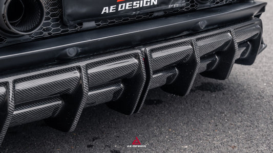 Lamborghini Huracan EVO AWD RWD 2020 2021 2022 2023 with Aftermarket Parts - Rear Diffuser & Canards Dry Pre-preg Carbon Fiber from ArmorExtend