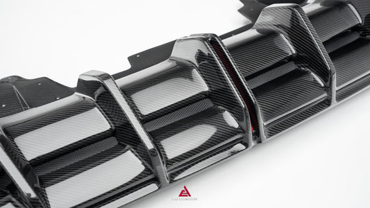 Lamborghini Huracan EVO AWD RWD 2020 2021 2022 2023 with Aftermarket Parts - Rear Diffuser & Canards Dry Pre-preg Carbon Fiber from ArmorExtend