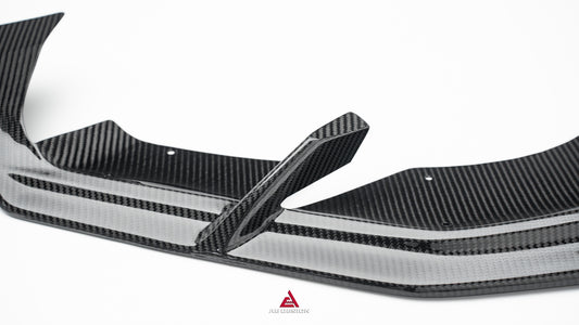 Lamborghini Huracan EVO AWD 2020 2021 2022 2023 with Aftermarket Parts - Front Lip Dry Pre-preg Carbon Fiber from ArmorExtend