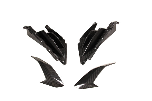 Lamborghini Huracan EVO Tecnica 2019 2020 2021 2022 2023 2024 with Aftermarket Parts - Lower Side Intake Vents Dry Pre-preg Carbon Fiber from Ventus Veloce
