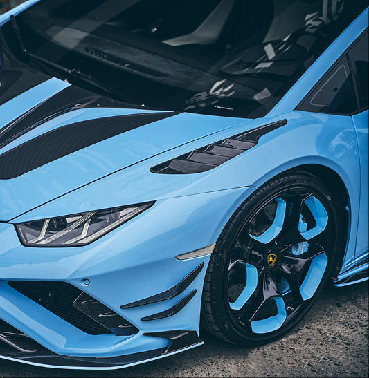 Lamborghini Huracan LP580 LP610 Evo RWD AWD Tecnica Performante 2015 2016 2017 2018 2019 2020 2021 2022 2023 2024 with Aftermarket Parts - Front Fenders Dry Pre-preg Carbon Fiber from Ventus Veloce