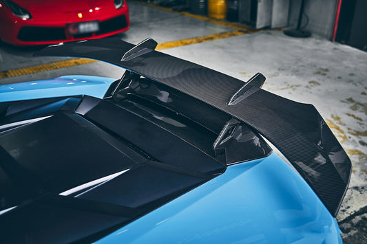 Lamborghini Huracan Tecnica Performante Evo LP610 LP580 2015 2016 2017 2018 2019 2020 2021 2022 2023 2024 with Aftermarket Parts - Rear Wing Dry Pre-preg Carbon Fiber from Ventus Veloce