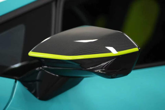 Lamborghini Revuelto 2024-ON with Aftermarket Parts - OEM Style Replacement Mirror Caps Dry Pre-preg Carbon Fiber from Aero Republic