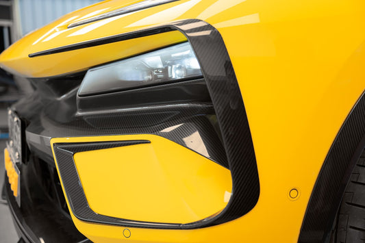 Lotus Eletre 2023 2024 with Aftermarket Parts - PK Style Front Bumper Outer & Inner Trim Pre-preg Carbon Fiber from Ventus Veloce