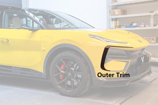 Lotus Eletre 2023 2024 with Aftermarket Parts - PK Style Front Bumper Outer & Inner Trim Pre-preg Carbon Fiber from Ventus Veloce