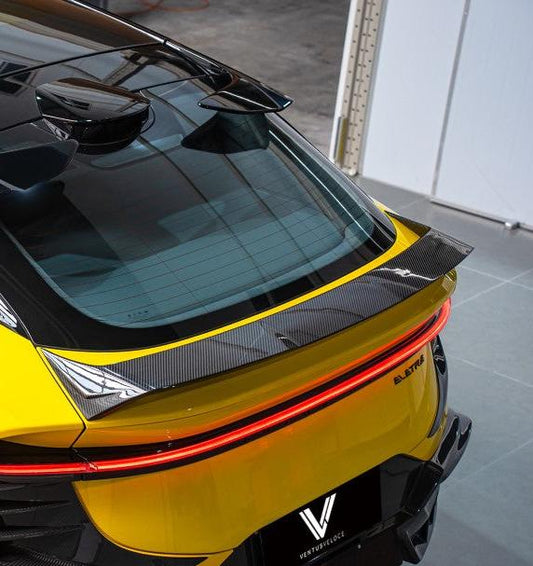 Lotus Eletre 2023 2024 with Aftermarket Parts - PK Style Rear Trunk Spoiler Pre-preg Carbon Fiber from Ventus Veloce