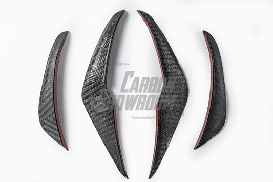 Lotus Emira 3.6 V6 2.0 Four-cylinder 2022-ON with Aftermarket Parts - AE Front Canards?Carbon Fiber from ArmorExtend