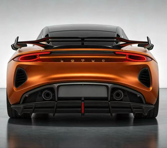 Lotus Emira 3.6 V6 2.0 Four-cylinder 2022-ON with Aftermarket Parts - ART Rear Diffuser Dry Pre-preg Carbon Fiber from ArmorExtend