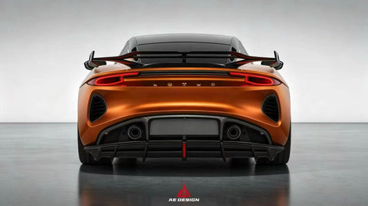 Lotus Emira 3.6 V6 2.0 Four-cylinder 2022-ON with Aftermarket Parts - ART Rear Diffuser Dry Pre-preg Carbon Fiber from ArmorExtend