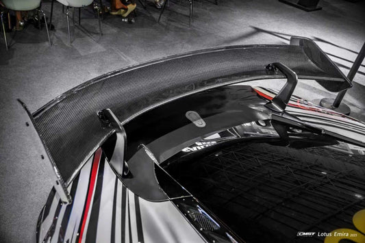 Lotus Emira 3.6 V6 2.0 Four-cylinder 2022-ON with Aftermarket Parts - V3 Rear Spoiler Dry Pre-preg Carbon Fiber / FRP