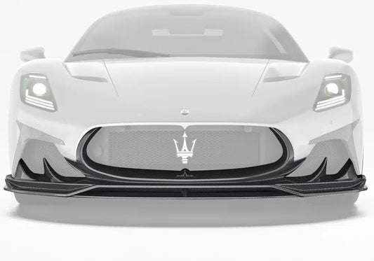 Maserati MC20 2022-ON with Aftermarket Parts - Front Lip Dry Pre-preg Carbon Fiber from Ventus Veloce