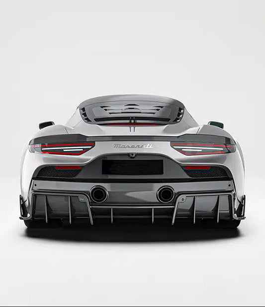 Maserati MC20 2022-ON with Aftermarket Parts - Rear Diffuser Dry Pre-preg Carbon Fiber from Ventus Veloce
