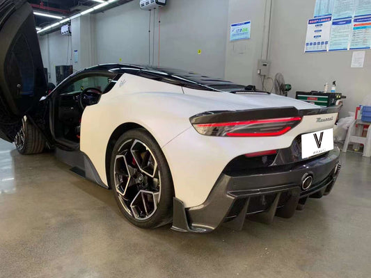 Maserati MC20 2022-ON with Aftermarket Parts - Rear Diffuser Dry Pre-preg Carbon Fiber from Ventus Veloce