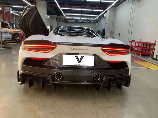 Maserati MC20 2022-ON with Aftermarket Parts - Rear Diffuser Dry Pre-preg Carbon Fiber from Ventus Veloce