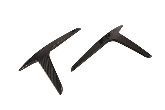 Maserati MC20 2022-ON with Aftermarket Parts - V2 Front Canards Dry Pre-preg Carbon Fiber from Ventus Veloce
