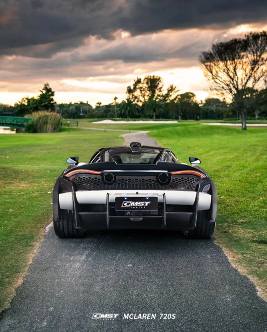 McLaren 720S 2018-2023 with CMST Tuning's Aftermarket Parts - Rear Wing Spoiler Carbon Fiber / FRP. A complete transformation of style and performance.