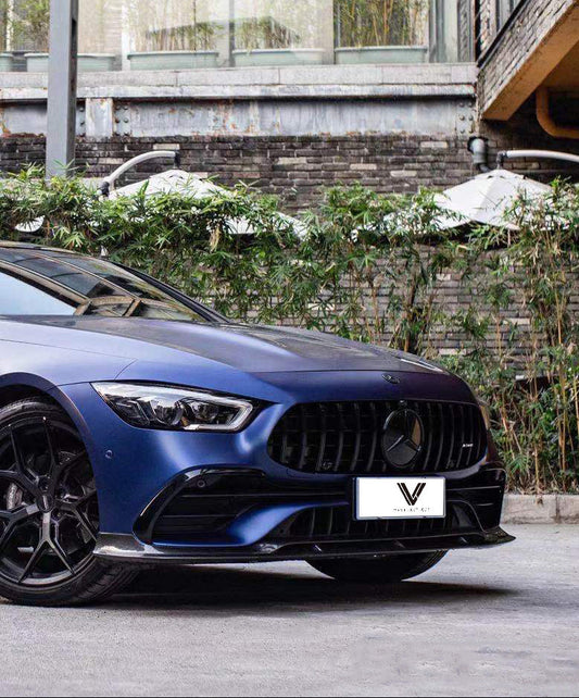 Mercedes-Benz AMG GT 4 Door GT53 GT50 GT43 X290 2019 2020 2021 2022 2023 2024 with Aftermarket Parts - Front Lip Dry Pre-preg Carbon Fiber from Ventus Veloce