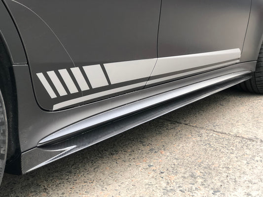 Mercedes-Benz AMG GT 4 Door GT53 GT50 GT43 X290 2019 2020 2021 2022 2023 2024 with Aftermarket Parts - Side Skirts Dry Pre-preg Carbon Fiber from Ventus Veloce